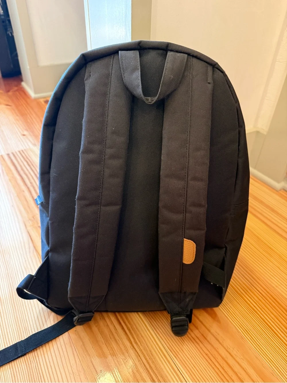 Herschel Supply Company Black Backpack with Leather Pull